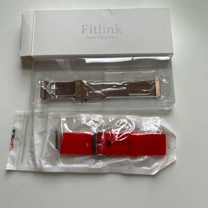 NWT Two bands: Fitlink Smartwatch Metal Band and UmTele Silicone band.